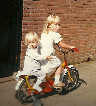 1986-Two kids on a bike in Holland